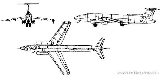 Самолет Martin XB-51 - чертежи, габариты, рисунки