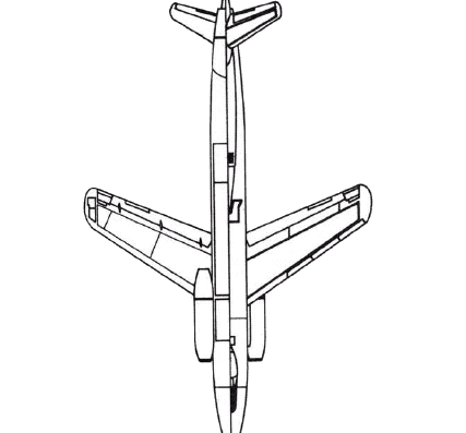 Самолет Martin XB-51 (USA) (1949) - чертежи, габариты, рисунки