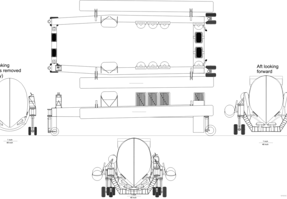 Самолет Martin YP6-M SeaMaster - чертежи, габариты, рисунки