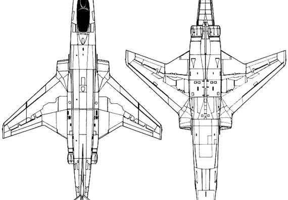 Самолет McDonnell Douglas F-101 C Voodoo - чертежи, габариты, рисунки
