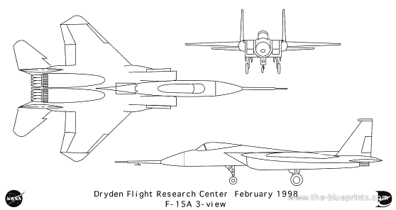 Самолет McDonnell Douglas F-15A - чертежи, габариты, рисунки