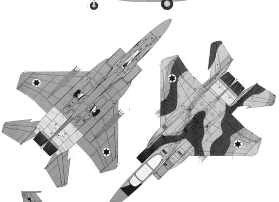 Aircraft McDonnell Douglas F-15I Strike Eagle IDF - drawings, dimensions, figures