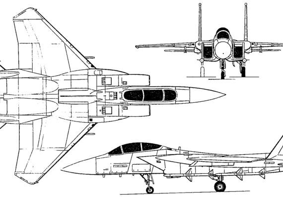 Aircraft McDonnell Douglas F-15 Eagle (USA) (1972) - drawings ...