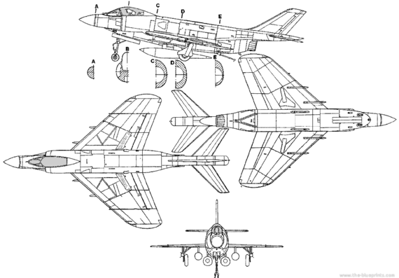 Самолет McDonnell Douglas F-3 Demon - чертежи, габариты, рисунки