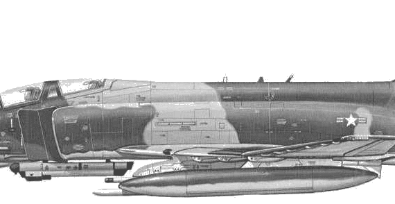 Aircraft McDonnell Douglas F-4G Phantom II - drawings, dimensions, figures