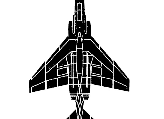 Самолет McDonnell Douglas F-4H 1 Phantom - чертежи, габариты, рисунки