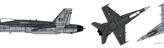 Самолет McDonnell Douglas FA-18D Wild Weasel - чертежи, габариты, рисунки