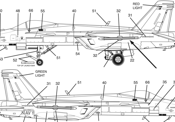 Aircraft McDonnell Douglas F/A-18E Super Hornet - drawings, dimensions, figures