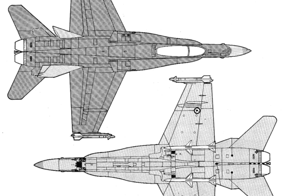 Aircraft McDonnell Douglas F/A-18 Hornet Australian Air Force - drawings, dimensions, figures