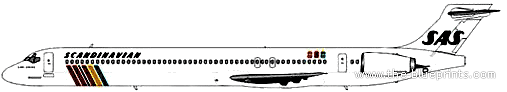 Самолет McDonnell Douglas MD-90 Courtesy - чертежи, габариты, рисунки