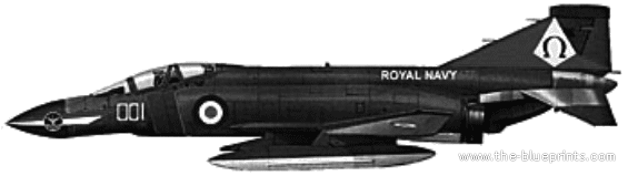 Самолет McDonnell Douglas Phantom FG-1 - чертежи, габариты, рисунки