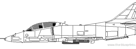 Самолет McDonnell Douglas TA-4J Skyhawk - чертежи, габариты, рисунки