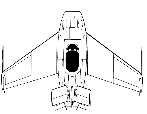 Самолет McDonnell Douglas XF-85 Goblin - чертежи, габариты, рисунки