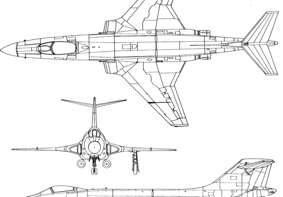 Самолет McDonnell F-101A Voodoo - чертежи, габариты, рисунки