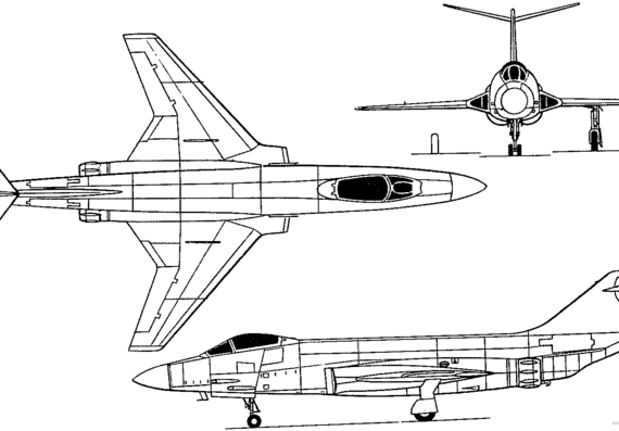 Самолет McDonnell F-101 Voodoo (USA) (1954) - чертежи, габариты, рисунки