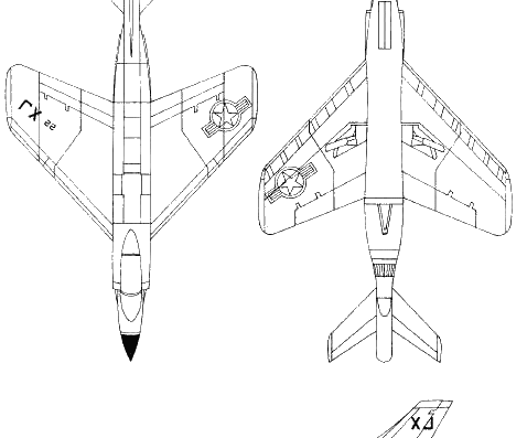 Самолет McDonnell F-3H Demon - чертежи, габариты, рисунки