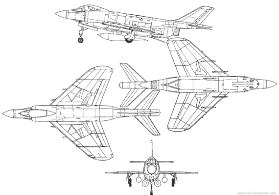 Самолет McDonnell F-3 Demon - чертежи, габариты, рисунки