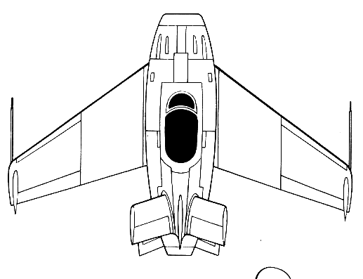 Самолет McDonnell XF-85 Goblin - чертежи, габариты, рисунки