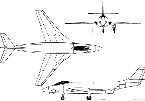 Самолет McDonnell XF-88 (USA) (1948) - чертежи, габариты, рисунки