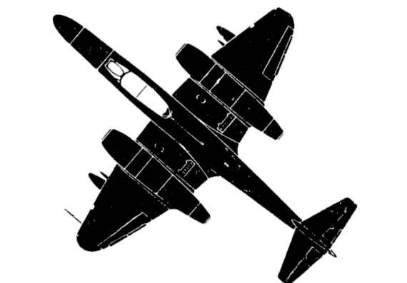 Самолет Meteor NF14 - чертежи, габариты, рисунки