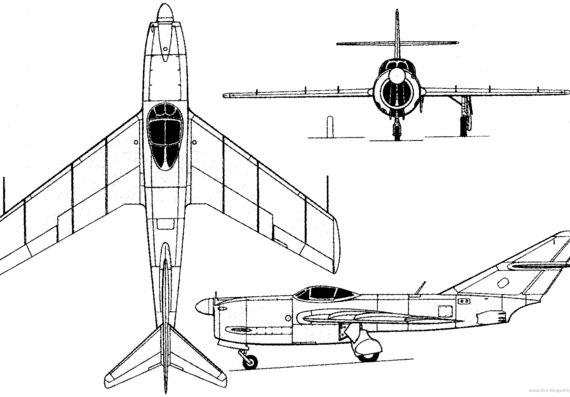 Aircraft Mikoyan-Gurevich I-320 (Russia) (1949) - drawings, dimensions, figures
