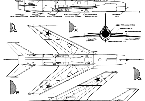 Самолет Mikoyan-Gurevich I-3U - чертежи, габариты, рисунки