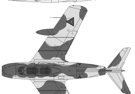 Самолет МИГ-15UTI - чертежи, габариты, рисунки
