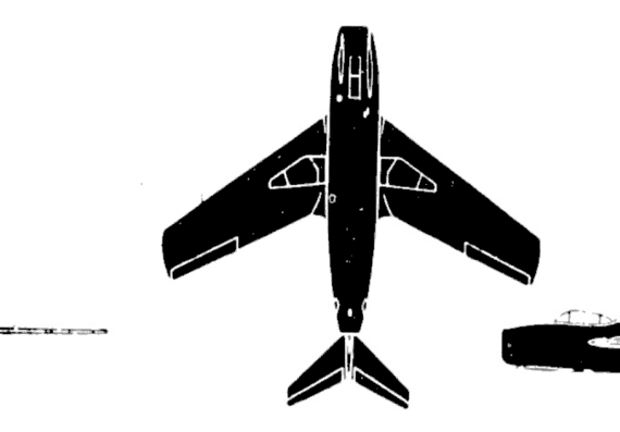 Самолет МИГ-15 Falcon - чертежи, габариты, рисунки