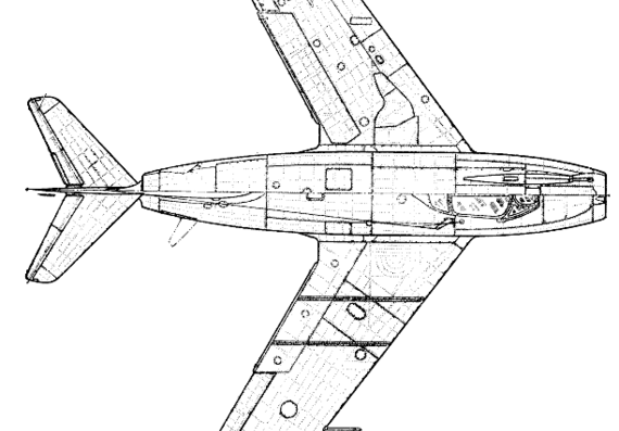 Самолет МИГ-15 bis (Fagot) - чертежи, габариты, рисунки