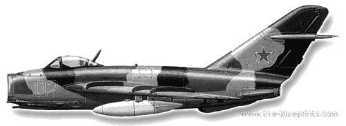 MIG-17 aircraft - drawings, dimensions, figures