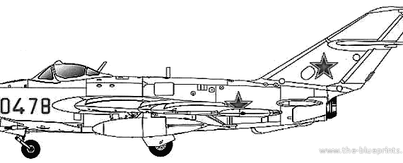 MIG-17F Fresco C aircraft - drawings, dimensions, figures
