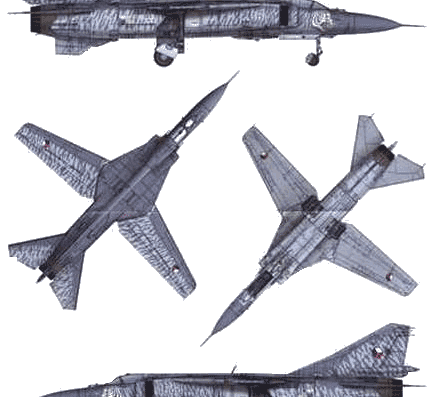 MIG-23ML Flogger-G aircraft - drawings, dimensions, figures