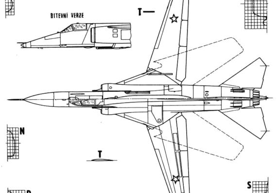 MIG-23 Flogger aircraft - drawings, dimensions, figures