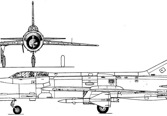 MIG E-150 aircraft - drawings, dimensions, figures