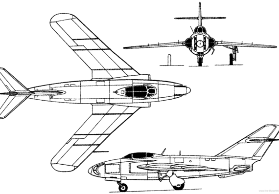 Самолет Mikoyan-Gurevich SN (Russia) (1953) - чертежи, габариты, рисунки