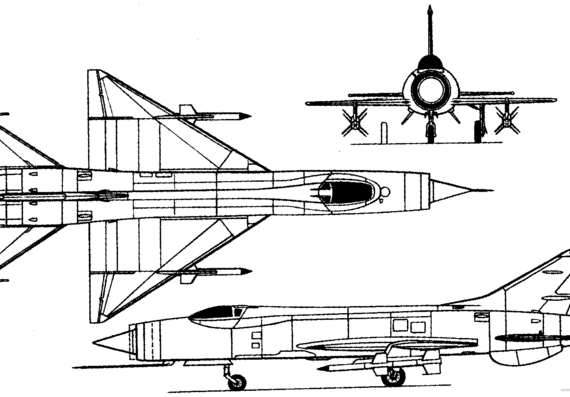 Самолет Mikoyan-Gurevich Ye-152A (Russia) (1959) - чертежи, габариты, рисунки