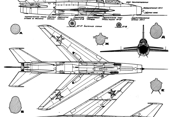 Mikoyan-Gurevich Ye-2 aircraft - drawings, dimensions, figures
