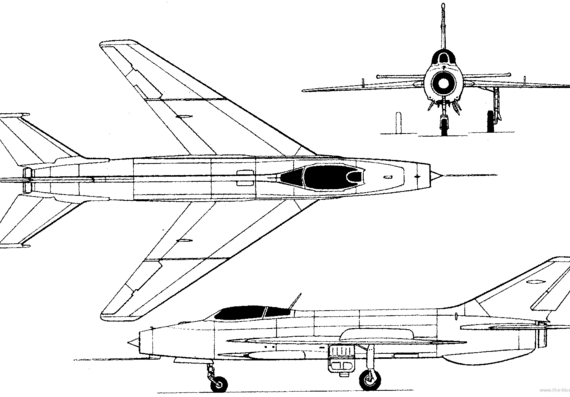 Самолет Mikoyan-Gurevich Ye-2 (Russia) (1955) - чертежи, габариты, рисунки