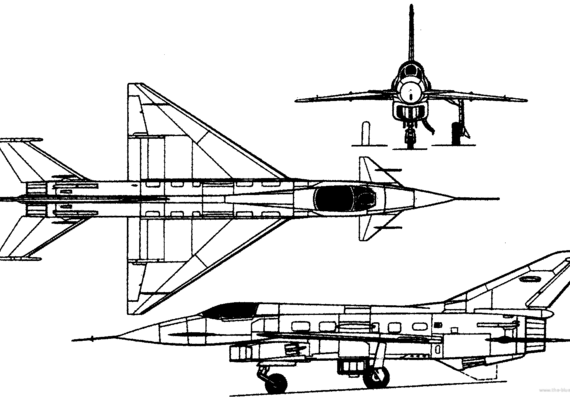 Самолет Mikoyan-Gurevich Ye-8 (Russia) (1962) - чертежи, габариты, рисунки