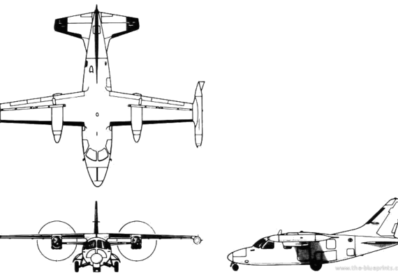 Самолет Mitsubishi Solitaire - чертежи, габариты, рисунки