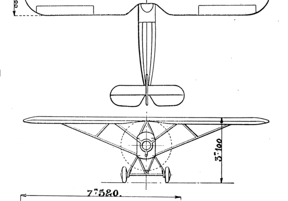 Самолет Morane-Saulnier MS-50 - чертежи, габариты, рисунки