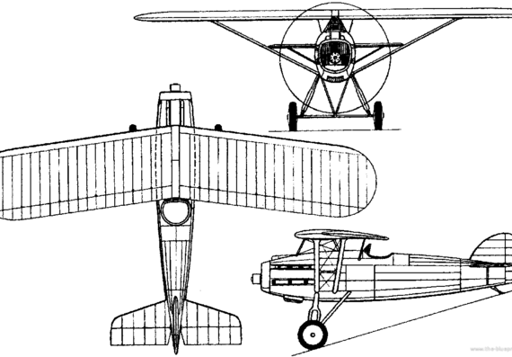 Morane-Saulnier MoS (M.S.) 121 (France) (1927) - drawings, dimensions, figures
