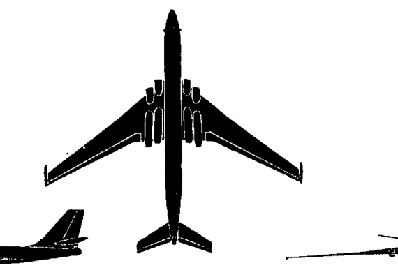 Самолет Myasischev Bison Type 37 - чертежи, габариты, рисунки