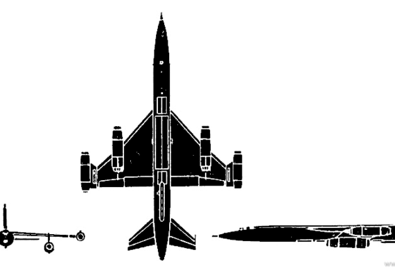 Самолет Myasischev Bounder - чертежи, габариты, рисунки