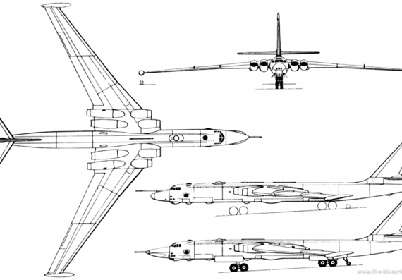 Самолет Myasishchev M-4 / 3M (Russia) (1954) - чертежи, габариты, рисунки