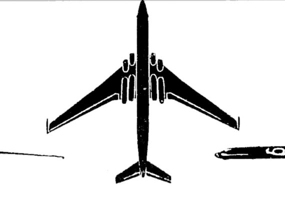 Самолет Myasishchev M-4 Type 37 Bison - чертежи, габариты, рисунки
