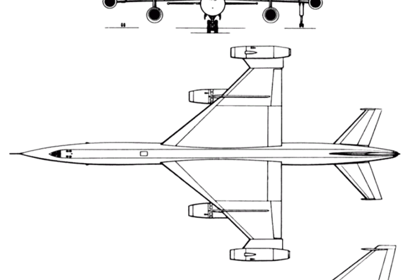Самолет Myasishchev M-50 (Russia) (1961) - чертежи, габариты, рисунки