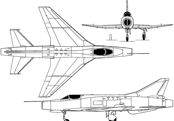 Nanchang (NAMC) J-12 (China) aircraft (1970) - drawings, dimensions, figures