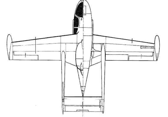 Самолет Nardi FN-333 Riviera - чертежи, габариты, рисунки