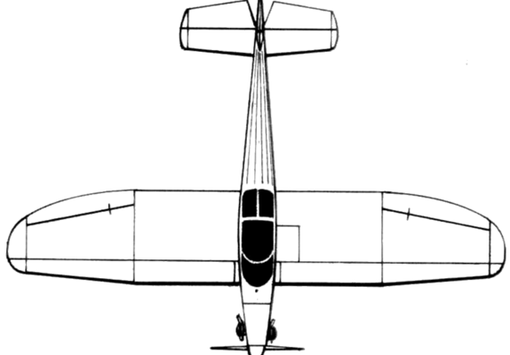 Самолет Nicollier HN-433 Menestrel - чертежи, габариты, рисунки